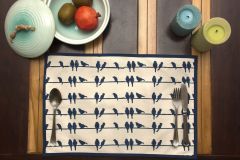 Whispering Blue Birds Table Placemat (Set of Two)