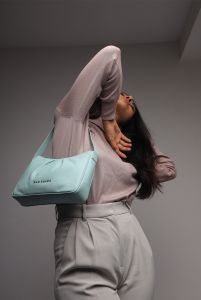 Zoe Aqua Blue Shoulder Bag