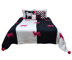 MONOCHROME POP COWS QUILT