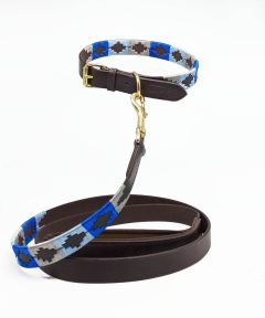 Blues dog Collar and Leash Set
