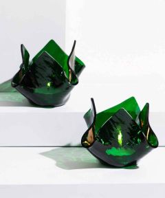 Crumpled Votive: Green
