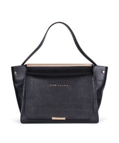Felicity Black Leather Handbag
