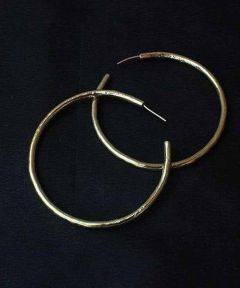 Hammered Big Brass Hoops