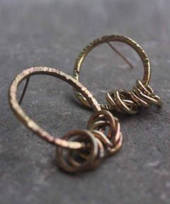 Chime Brass Loop Earrings