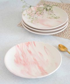  Pink Marble Plate (Set of 2)