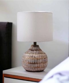 Naybu Round Wooden Table Lamp
