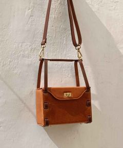 Luna Tan Box Sling Bag