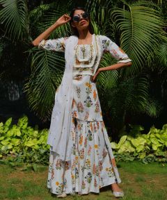 Jasmine Floral Sharara Set