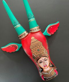 Lakshmi Wooden Cow Head