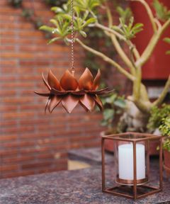 Lotus 5 tea light hanging holder