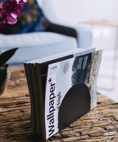 The Arc Plated Magazine Rack