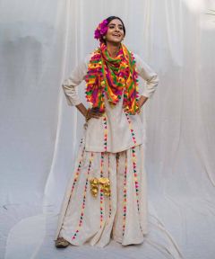 Mela Multi Colour Sharara Kurta Set