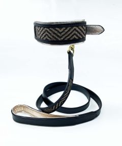 Nala beaded dog collar and leash set