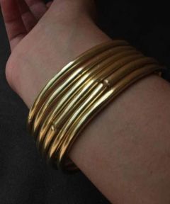 Handcrafted Brass Bangle Set (6 pcs) – Elegant & Everyday