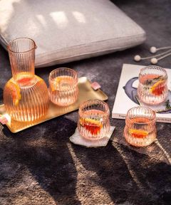 Pink Roseate Drinking Glasses  - Set of 4