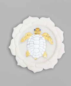 Turtle Thikri Marble Platter