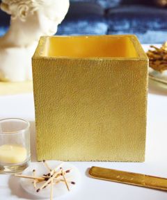 Wax Lamp Square Gold