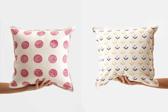 Polka dot cushion covers