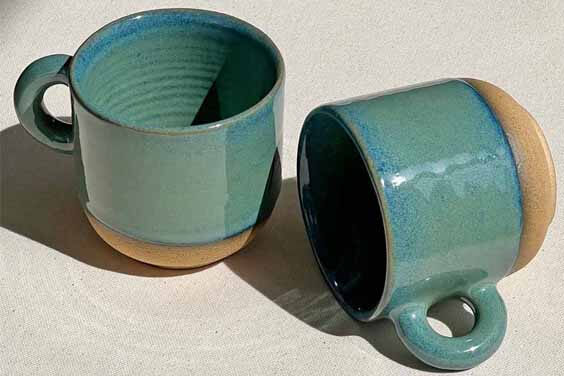 Ceramic tea and coffee mugs